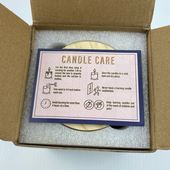 Hunigift Scented Soy Candle Lavender and Vanilla Scent Wooden Wick NEW - Picture 8 of 8